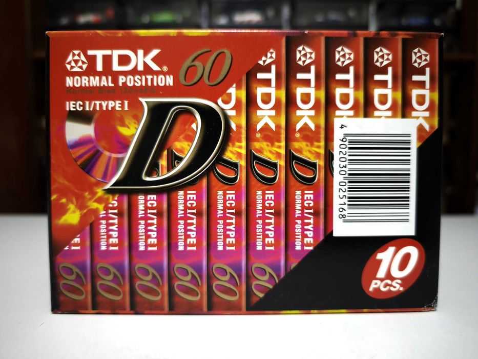 Caixa 10x Cassetes TDK D60 Novas e Seladas