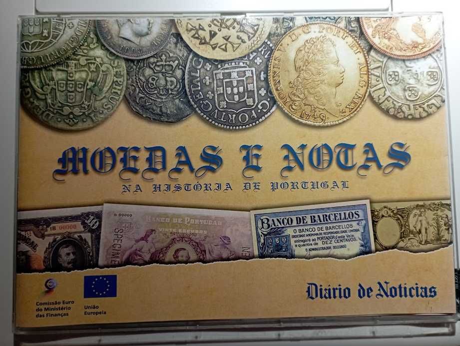 Coleção de notas e moedas do Diário de Noticias