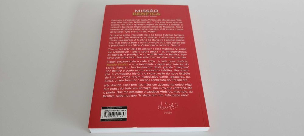 Livro Missão Benfica