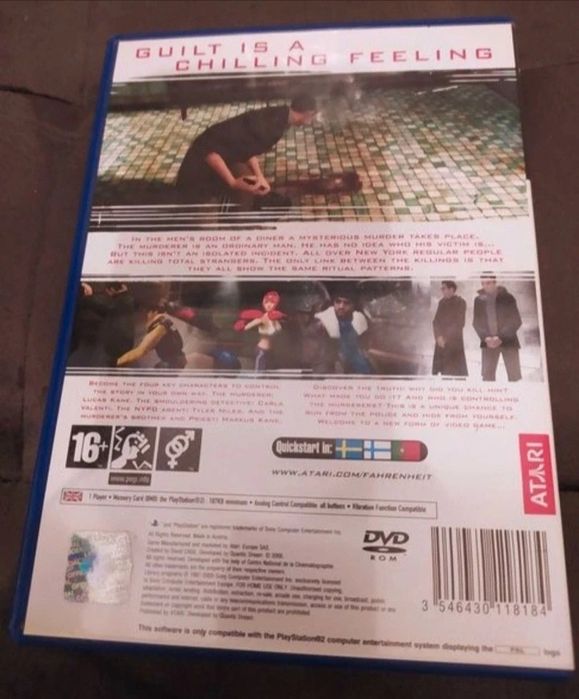 Fahrenheit PlayStation 2