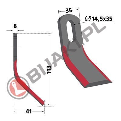 Nóż, Noże Y BOM-57 kosiarka bijakowa mulczer Bomford