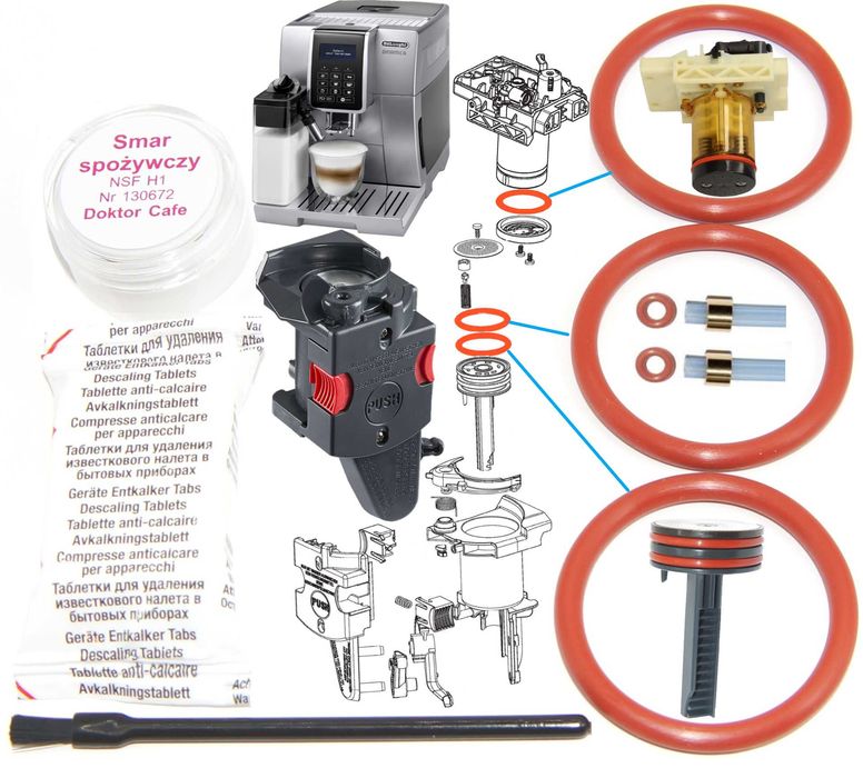 Uszczelki dyszy pary dzbanka ekspres Delonghi 22 23.450 ECAM 25.452 26