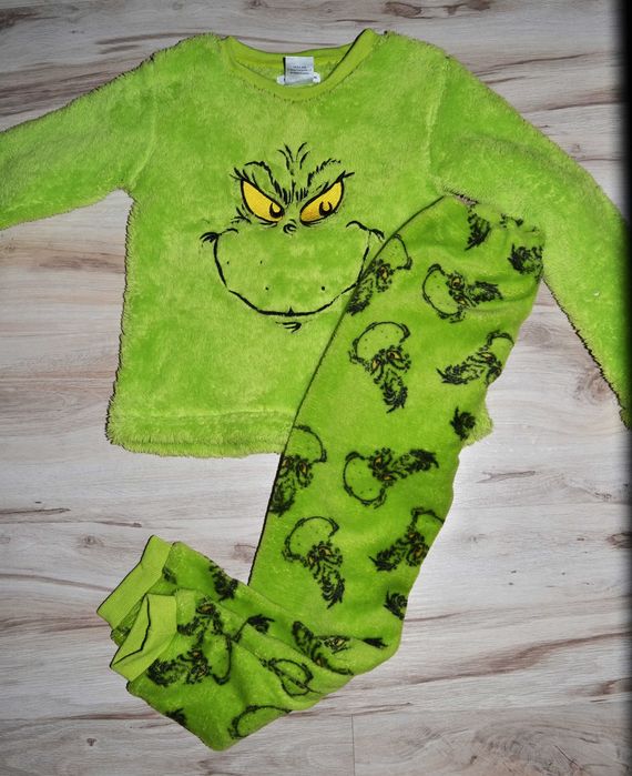 The Grinch świąteczna piżama pluszowa 7/8 Lat_122/128 cm