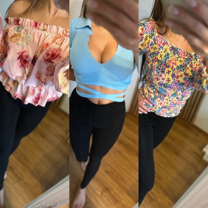 Wielki karton ubrań zara hilfiger mohito calvin klein adidas itp