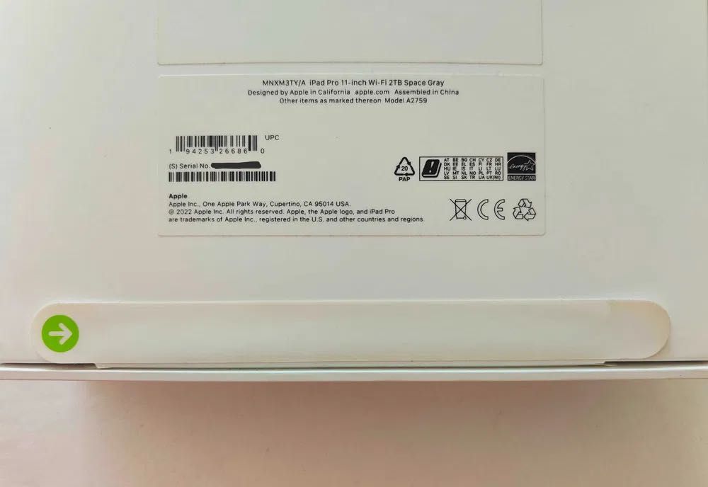 Apple iPad Pro 11" Brand New Sealed (M2 / 2TB)64730089724673124