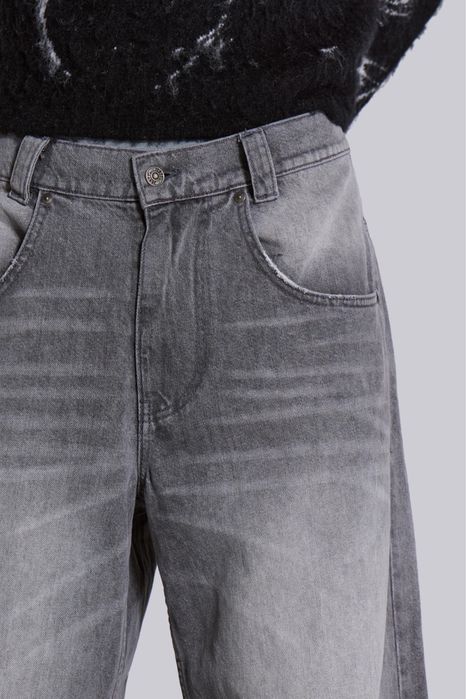 Jaded London Washed Grey Colossus Fit Baggy Jeans