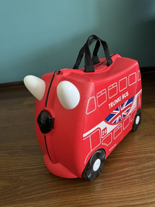 Walizki Trunki czerwona - autobus i niebieska