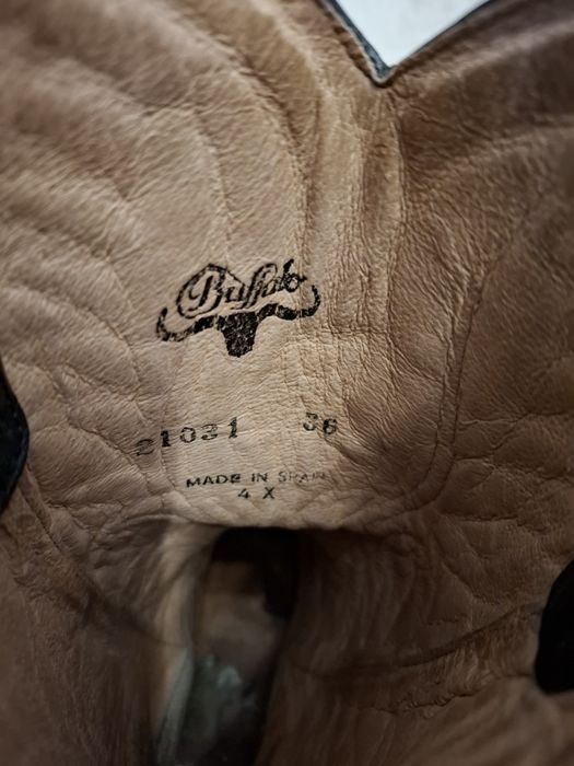 Kowbojki skóra buffalo 36 czarne 21031