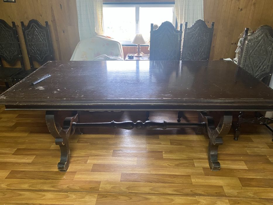 Conjunto de móveis vintage para a sala.