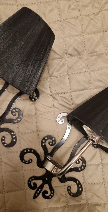 Czarne kinkiety Glamour  w Idealnym stanie
