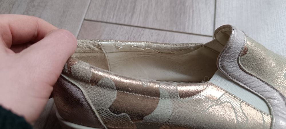 Skórzane trampki 37