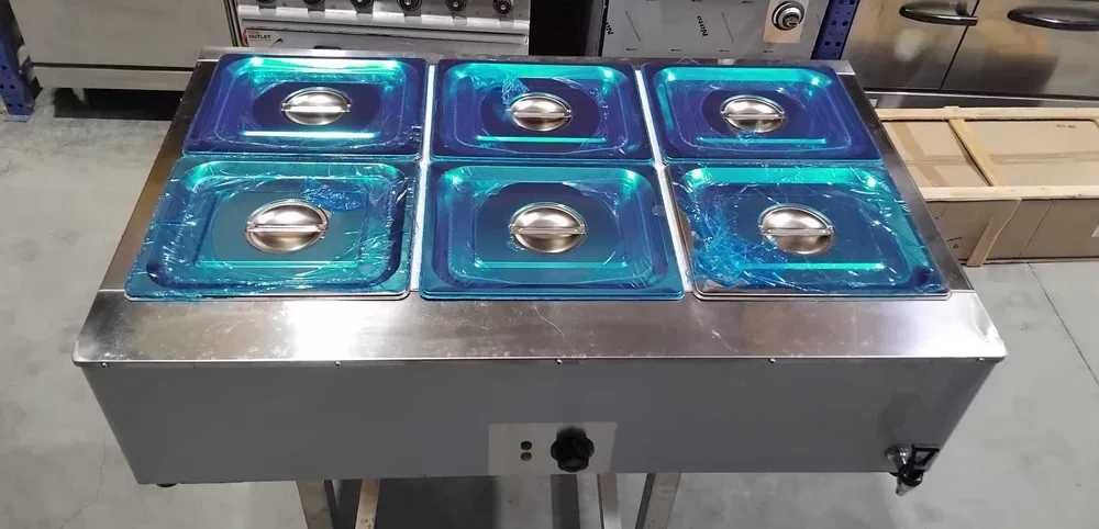 Banho-Maria - 6 Cubas GN1/2 - NOVO