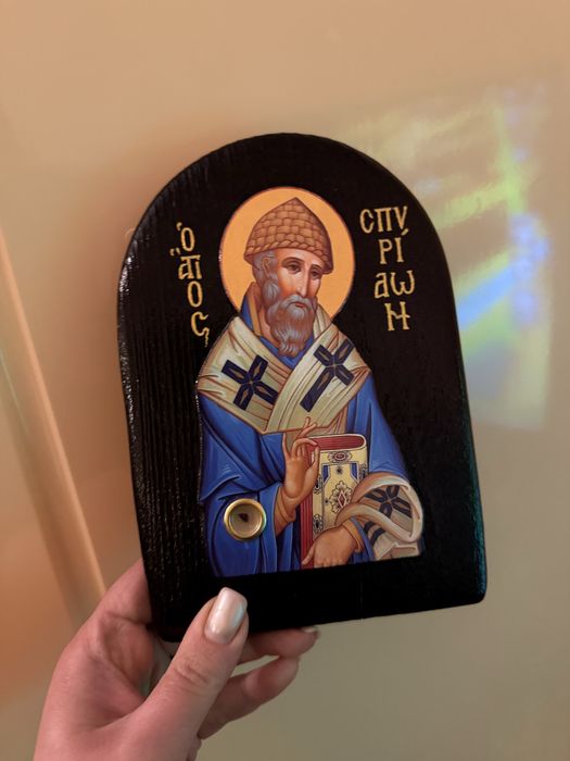 Ікона ручна робота Спиридон Тримифунтський