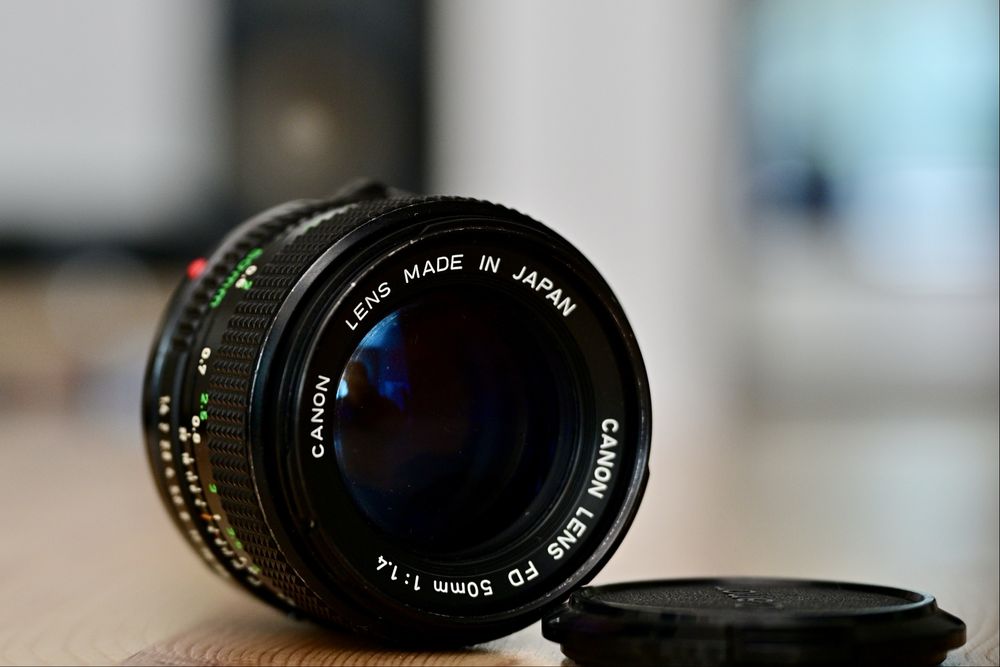Canon 50mm f/1.4 na versão New FD