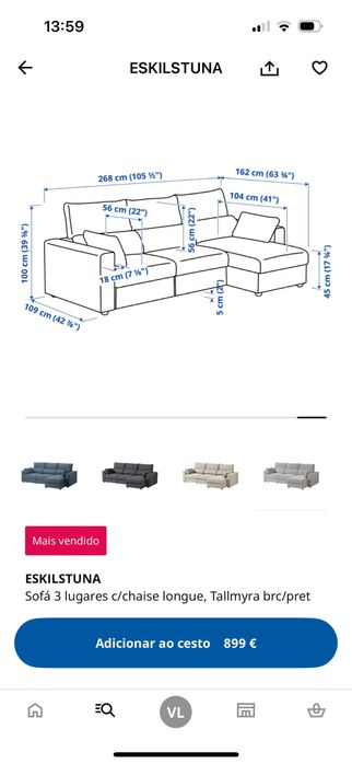 Sofa cinza - Ikea