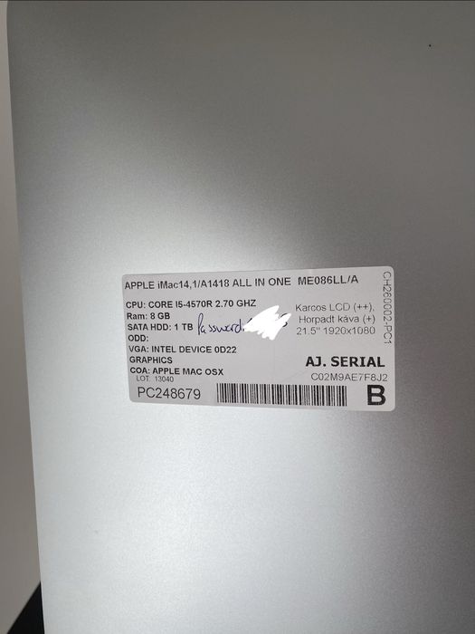 iMac 21,5” | i5 | 8GB RAM | 1TB | Apple