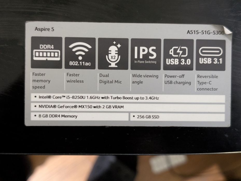 Acer Aspire 5, повністю робочий