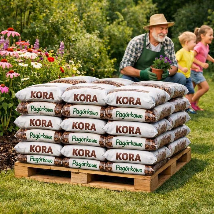 kora sosnowa frakcja średnia drobna grubs sortowana Sklep Pagórkowo