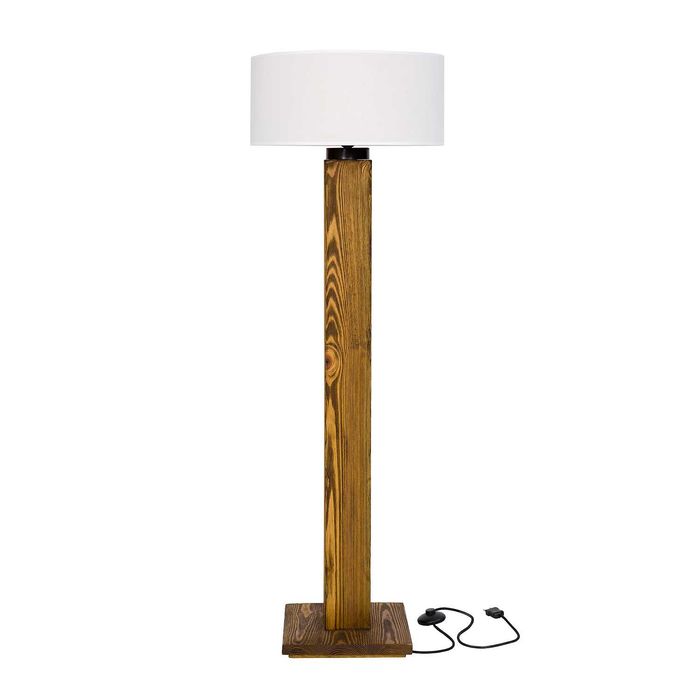 drewniana lampa podłogowa ORAZIO