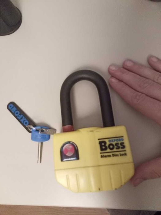 Pragmasis 19mm Corrente + Cadeado Oxford Boss Alarme - Segurança Máx