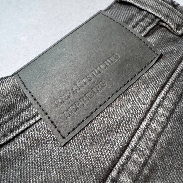 Джинсы слим ERD серые рваные клеш enfants riches deprimes flared jeans