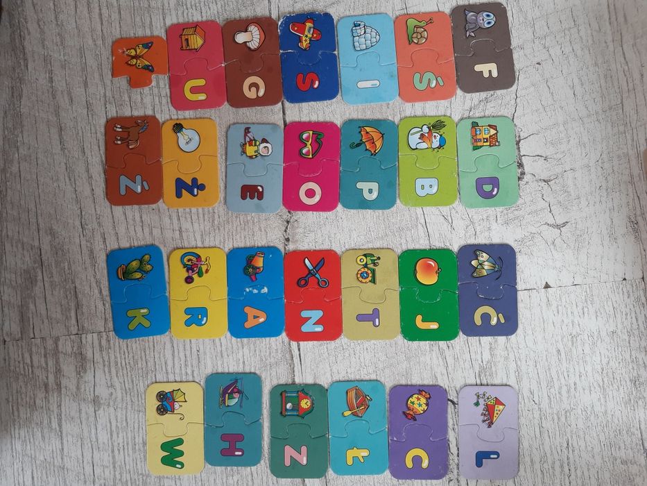 Nauka czytania puzzle