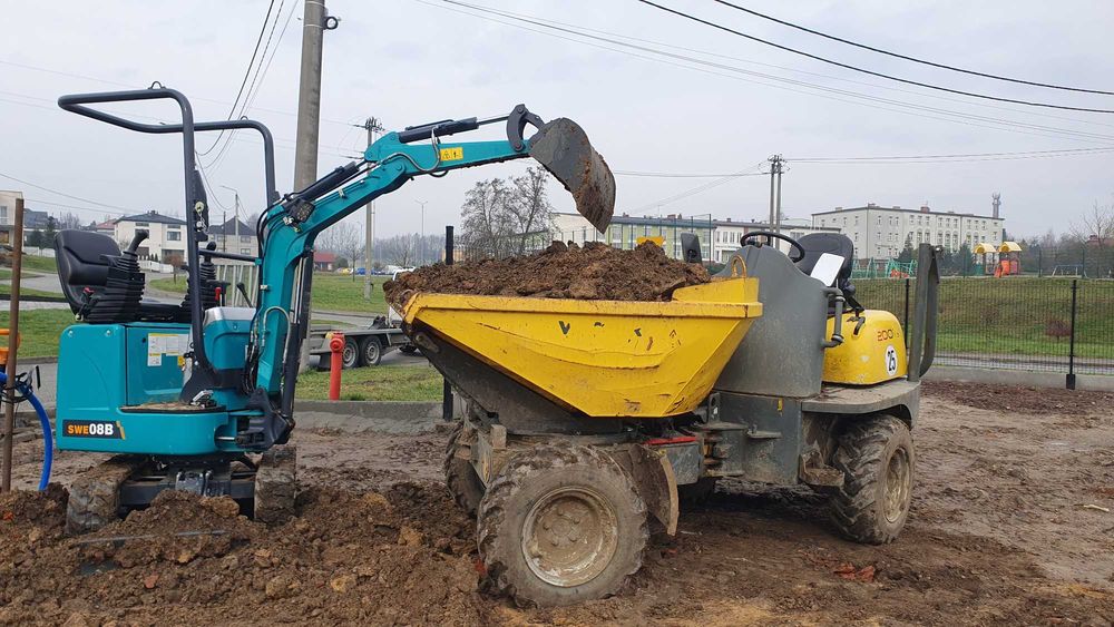 Wynajem wozidło minikoparka