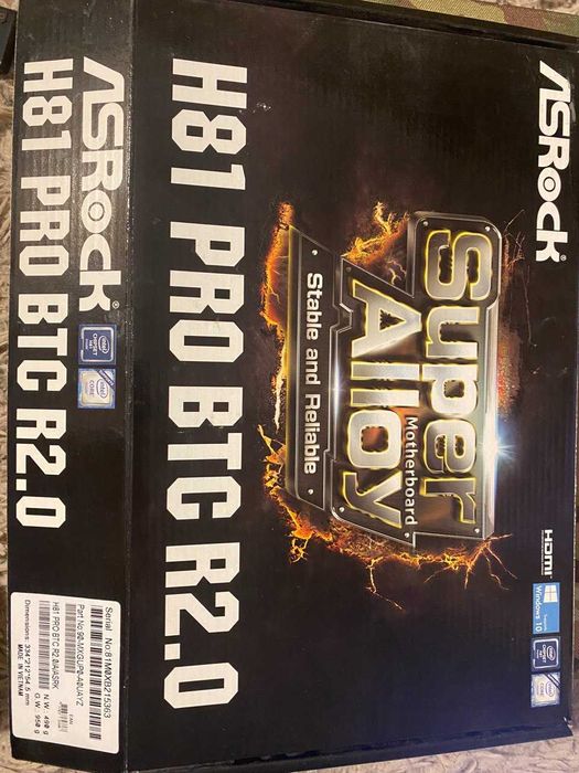 ASRock H81 Pro BTC+ R2.0 Intel Celeron G1820+ ОП DDR3-1600 4096: 1 800 грн.  - Комплектующие и запчасти Бердичев на Olx