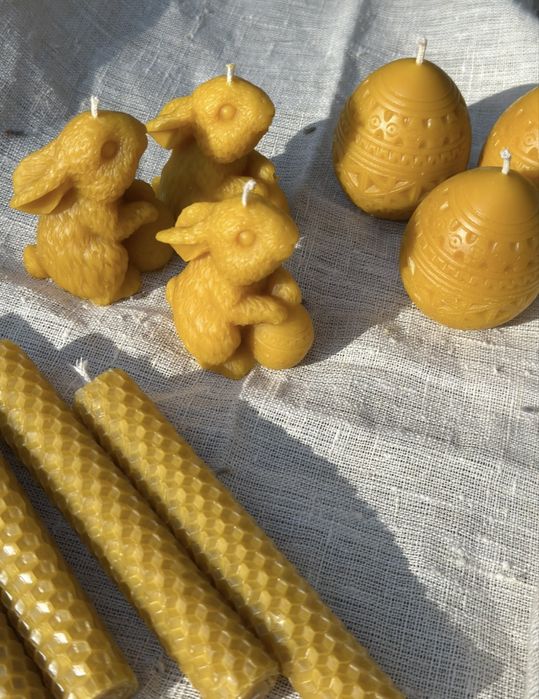 Свечки с натурального медового  воска