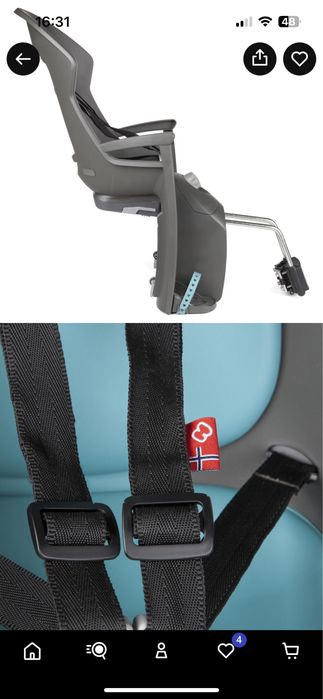 Cadeira de crianca para bicicleta Hamax Buddy