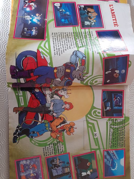 Caderneta Biker Mice in Mars  em língua francesa, incompleta