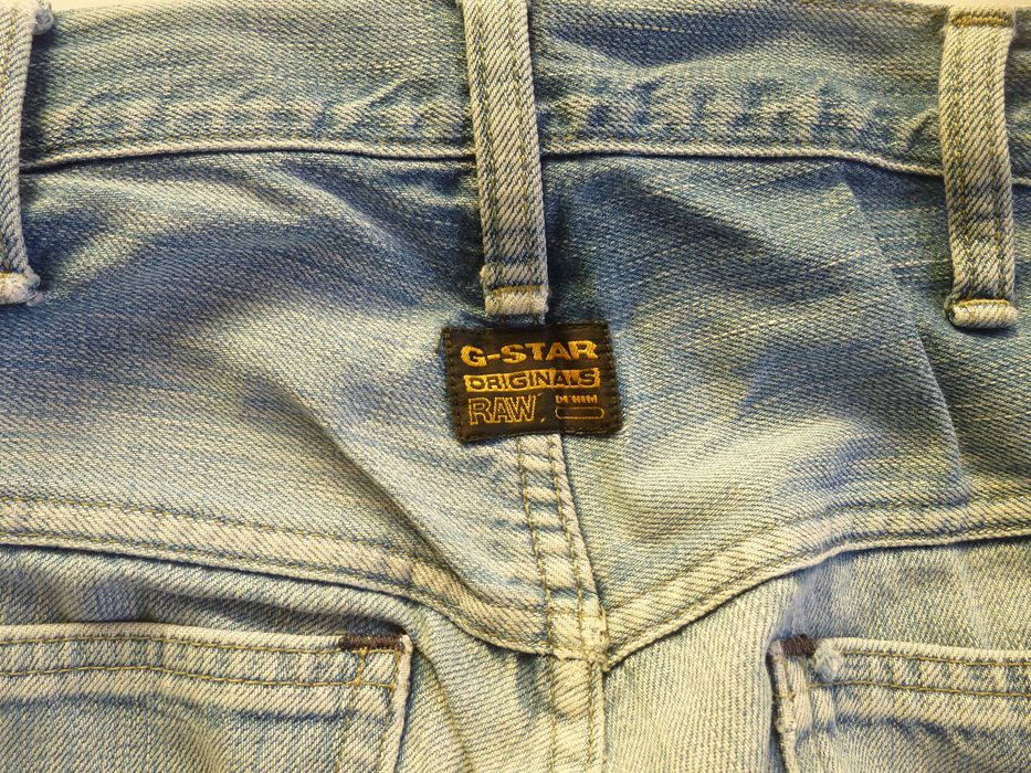 G-Star Jeans Elwood Raw Denim, blue destroyed, 33/34.