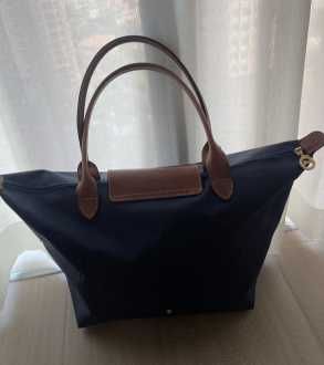 Bolsa tiracolo Longchamp em lona azul marinho