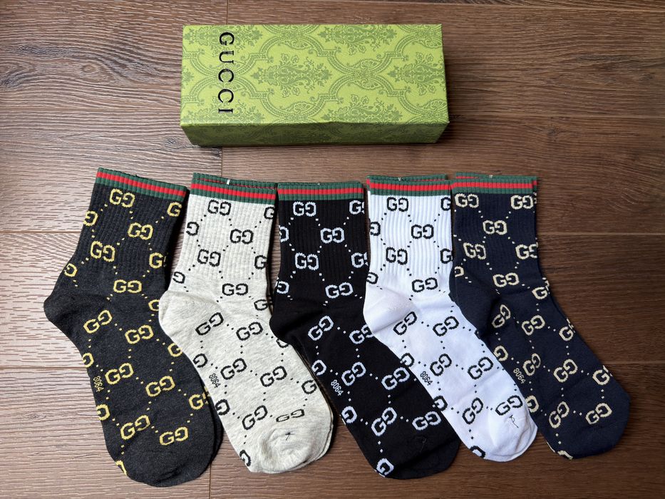 Skarpetki Gucci 5 par w pudełku