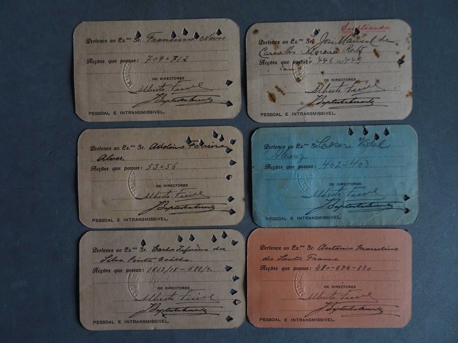 Antigos cartões sócio Empresa Tauromática Lisbonense - Ano 1938