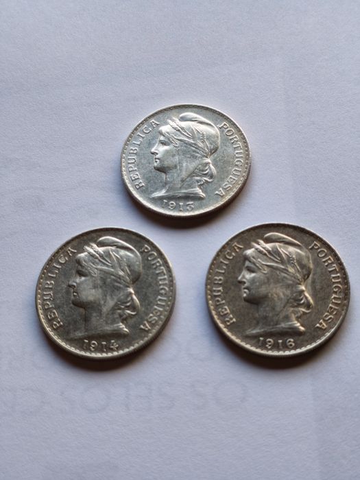 Moedas 50 centavos prata