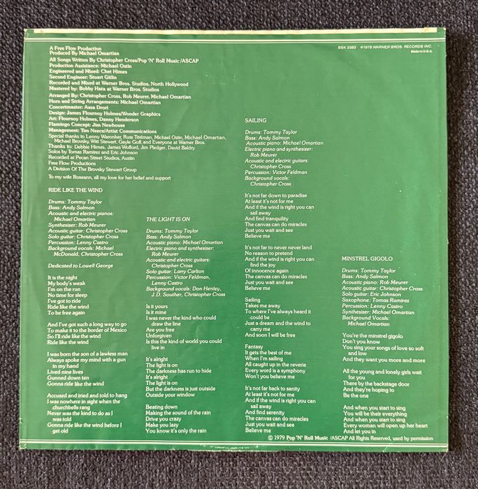 Christopher Cross LP