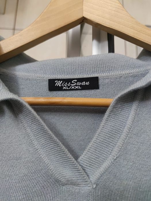 bluzka koszulka damska t-shirt sweter sweterek bluza siwa czarna XL XX