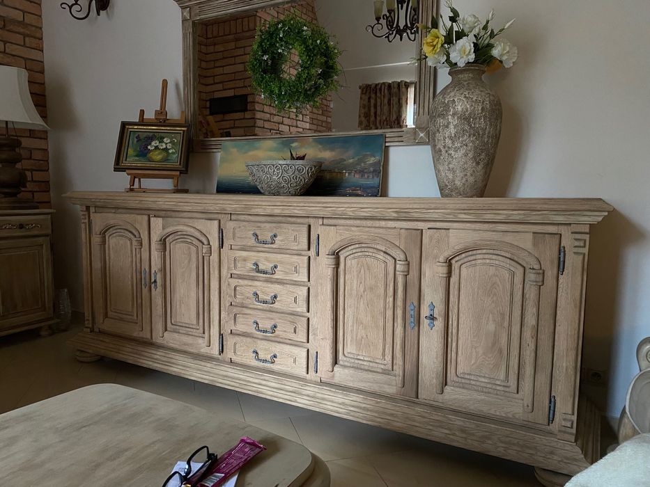 Komoda drewniana długa, rustykalna