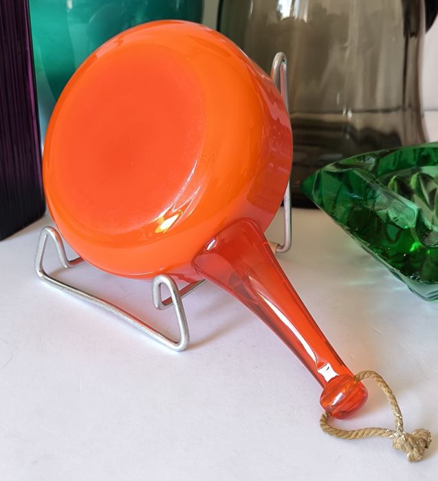 Rondelek tyglik sledziarka Holmegaard piękne stare kolorowe szkło