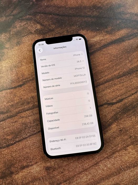 iPhone 12 256GB Preto Desbloqueado Como Novo