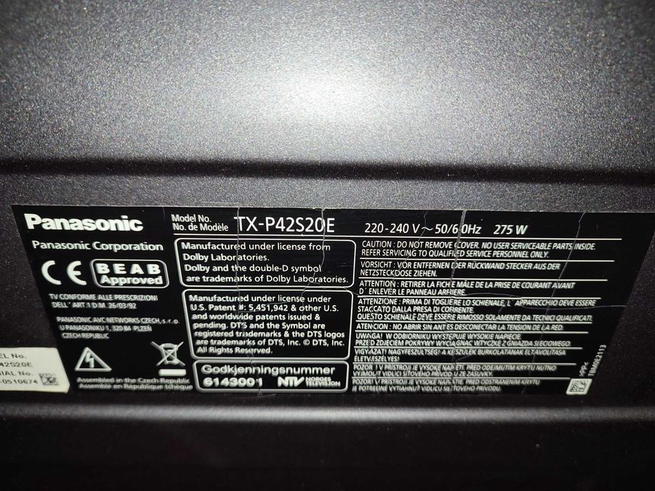 TV Panasonic 42 cale plazma