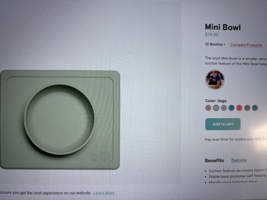 Prato Bébé - ezpz mini bowl c/ 1x tiny spoon