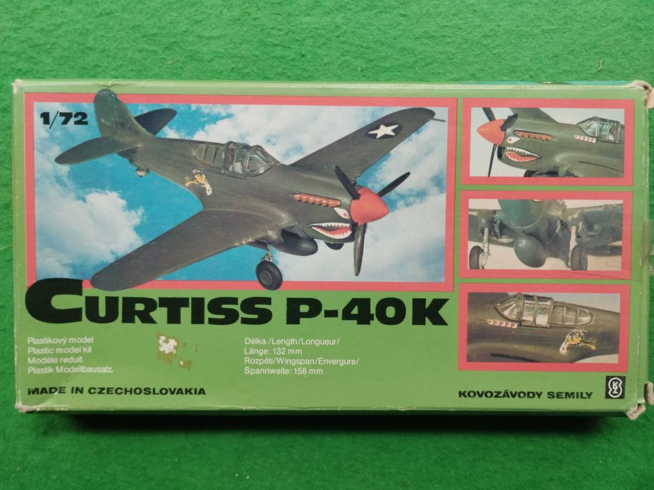 1/72 KP Kovozávody Semily Curtiss P-40 K kit modelismo com decalques