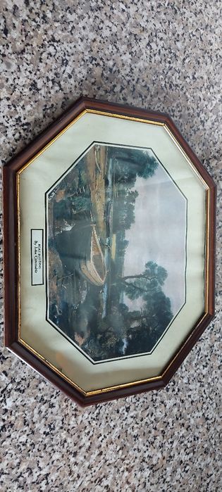 4 Quadros estampados antigos - Vendo Individualmente