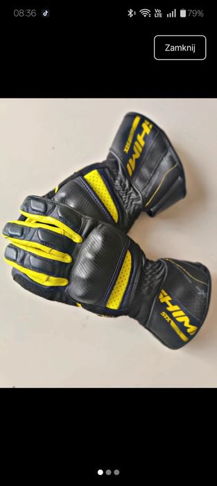 Skórzane rękawice SHIMA STX FLUO