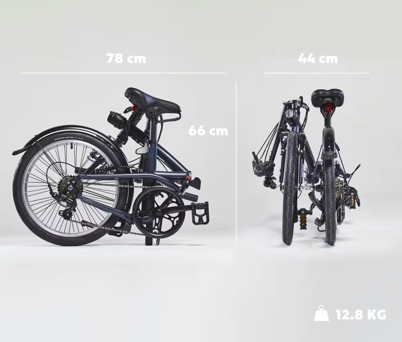 Bicicleta Oxylane Fold 500 Dobrável