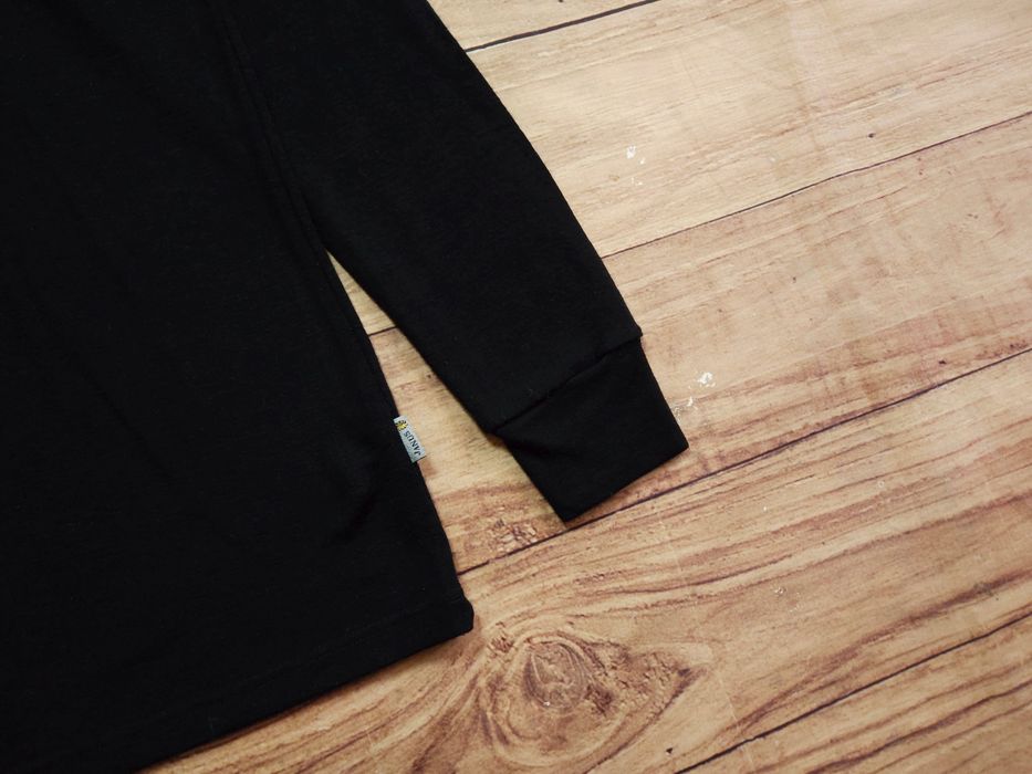 JANUS Bluzka Męska 100 % Wełna Merino Czarna r. L