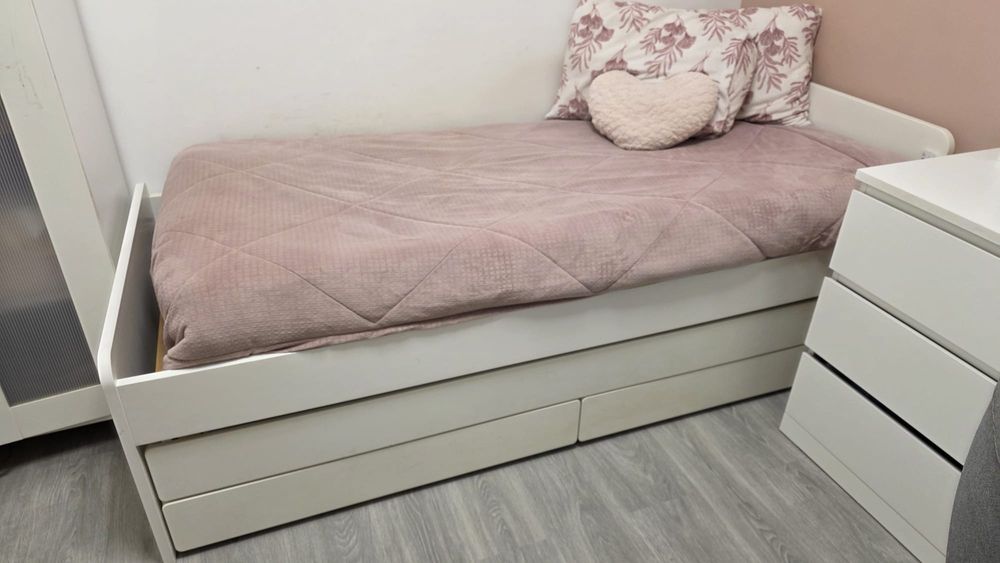 Mobilia Quarto completo solteiro Branco