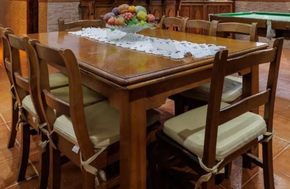Conjunto de mesa de jantar extensível
